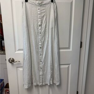 C&C California Shimmering White Maxi Skirt